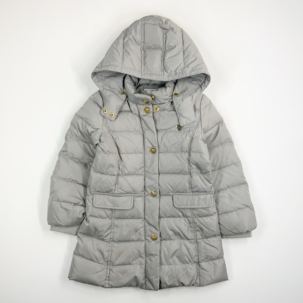ARMANI JUNIOR Duck‎ Down Puffer Jacket Parka Preppy Luxury Winter Coat 5 A Gray
